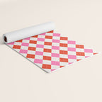 Pink and Red Argyle Yoga Mat Gallery Image 2