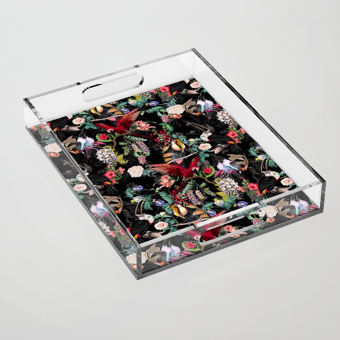 Floral and Birds IX Acrylic Tray Gallery Image 1