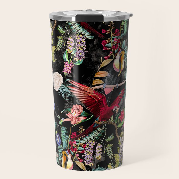 Floral and Birds IX Travel Mug Gallery Image 1