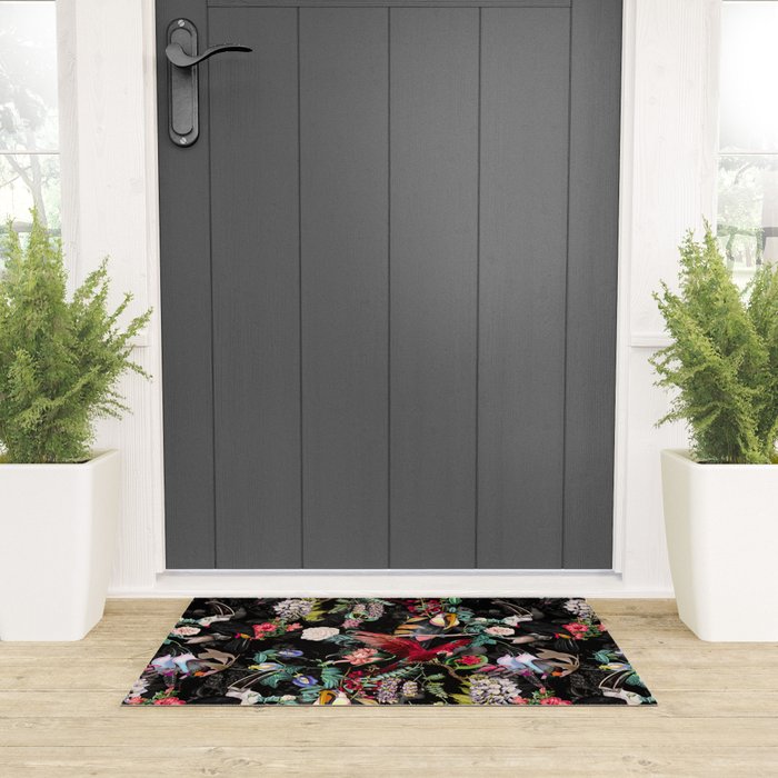 Floral and Birds IX Welcome Mat Gallery Image 3