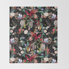 Floral and Birds IX Throw Blanket Gallery Image 2