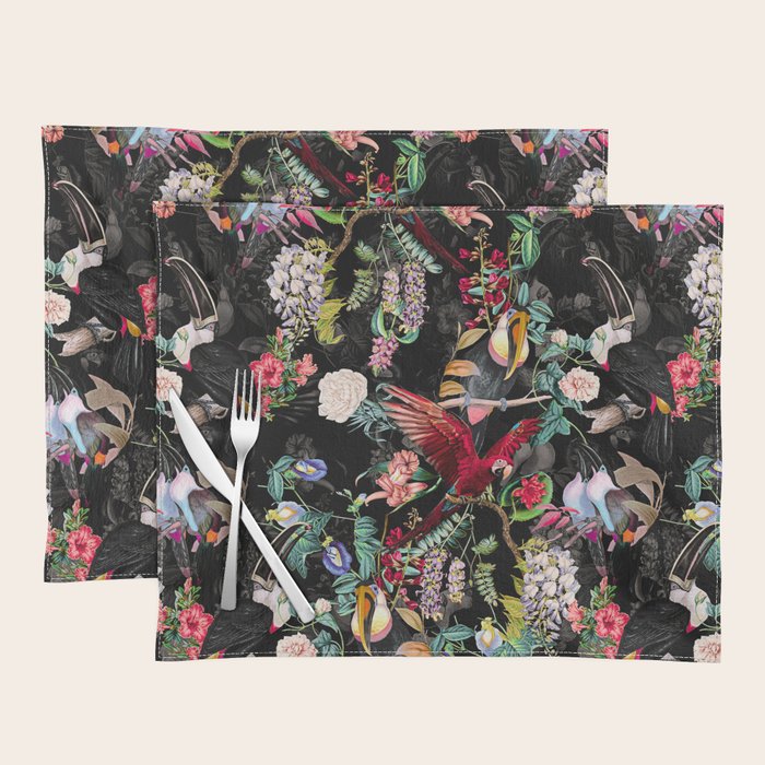 Floral and Birds IX Placemat Gallery Image 1