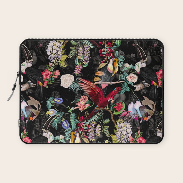 Floral and Birds IX Laptop Sleeve Gallery Image 1