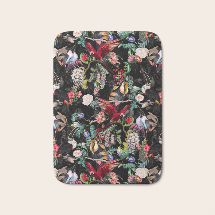 Floral and Birds IX Bath Mat Gallery Image 1
