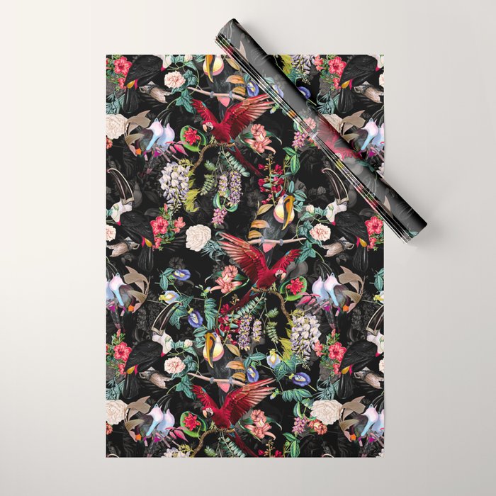 Floral and Birds IX Wrapping Paper Gallery Image 1
