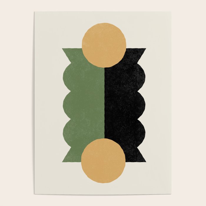BalanceColorblock - Green Gold Poster Gallery Image 1