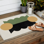 BalanceColorblock - Green Gold Outdoor Rug Gallery Image 2