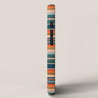 serape southwest stripe - orange & dark teal iPhone Case Gallery Image 2