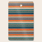 serape southwest stripe - orange & dark teal Cutting Board Gallery Image 1