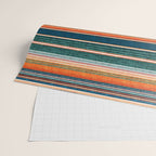 serape southwest stripe - orange & dark teal Wrapping Paper Gallery Image 2