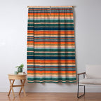 serape southwest stripe - orange & dark teal Window Curtain Gallery Image 5