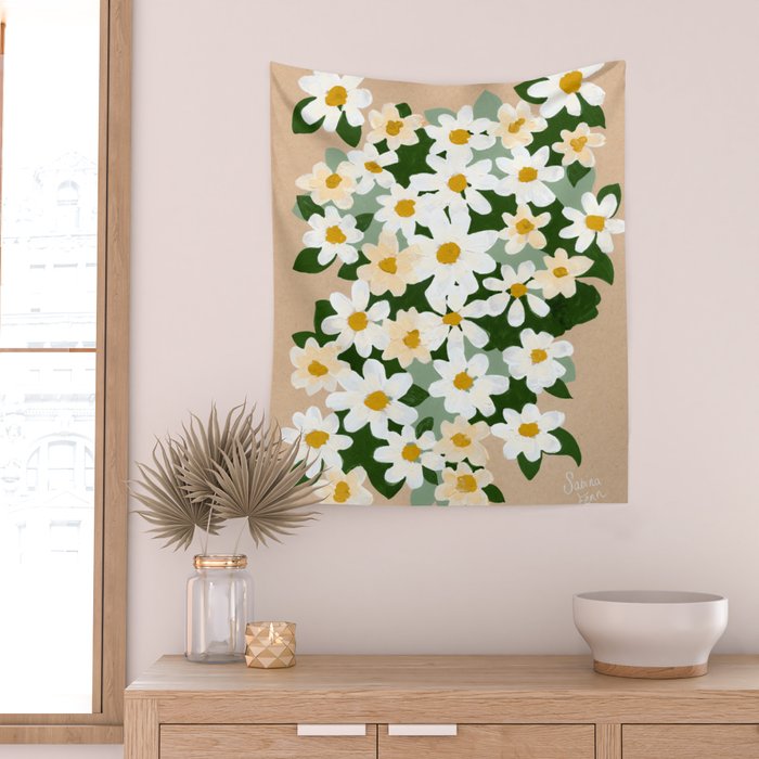 Field Daisies Wall Tapestry Gallery Image 2