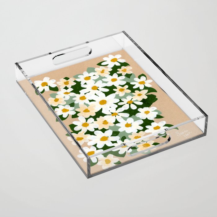 Field Daisies Acrylic Tray Gallery Image 1