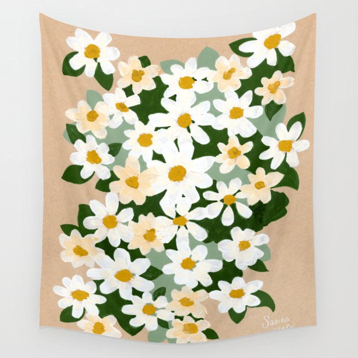 Field Daisies Wall Tapestry Gallery Image 1