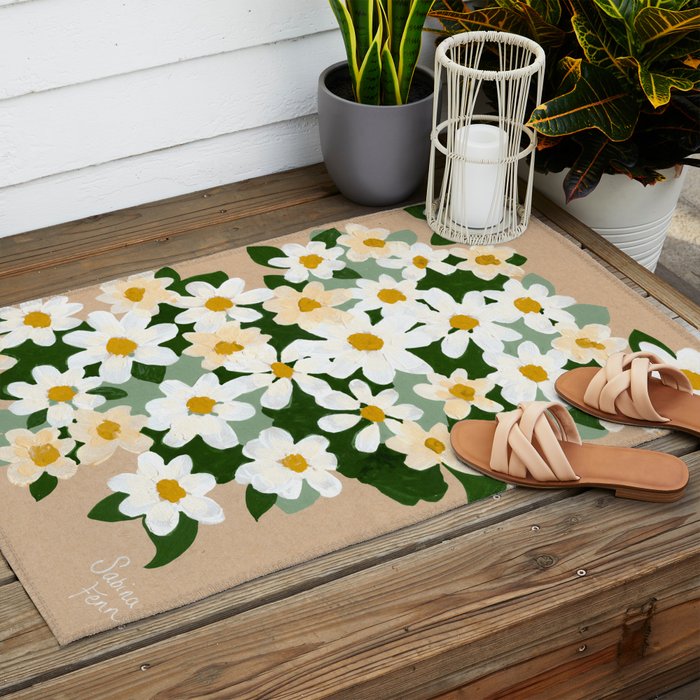 Field Daisies Outdoor Rug Gallery Image 2