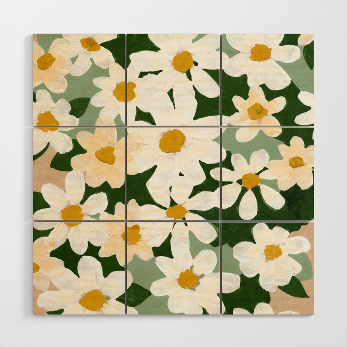 Field Daisies Wood Wall Art Gallery Image 1