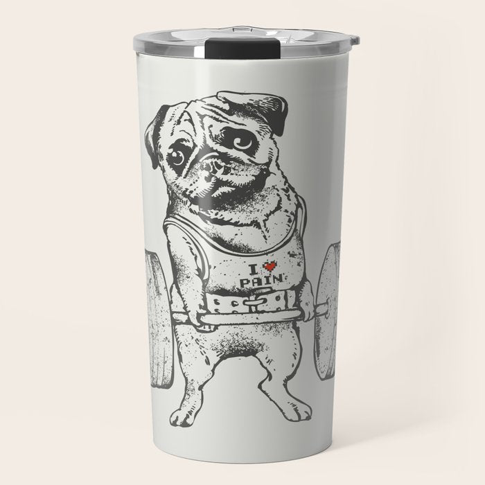 Pug Lift Travel Mug Gallery Image 1