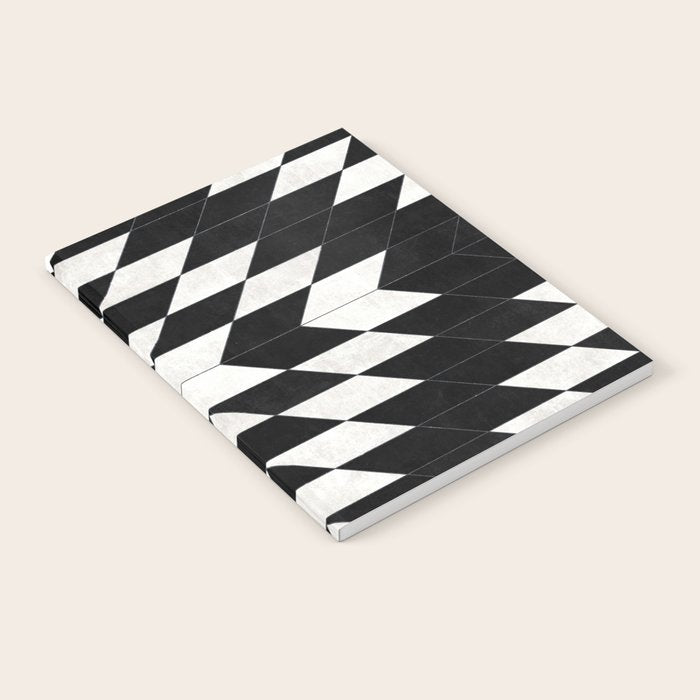 Urban Tribal Pattern No.14 - Aztec - Black Concrete Notebook Gallery Image 2