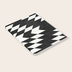 Urban Tribal Pattern No.14 - Aztec - Black Concrete Notebook Gallery Image 2