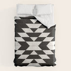 Urban Tribal Pattern No.14 - Aztec - Black Concrete Comforter Gallery Image 6