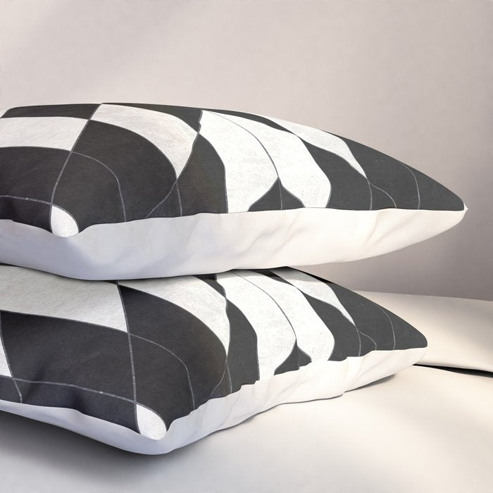 Urban Tribal Pattern No.14 - Aztec - Black Concrete Pillow Sham Gallery Image 3