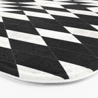 Urban Tribal Pattern No.14 - Aztec - Black Concrete Bath Mat Gallery Image 3
