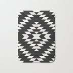 Urban Tribal Pattern No.14 - Aztec - Black Concrete Bath Mat Gallery Image 1