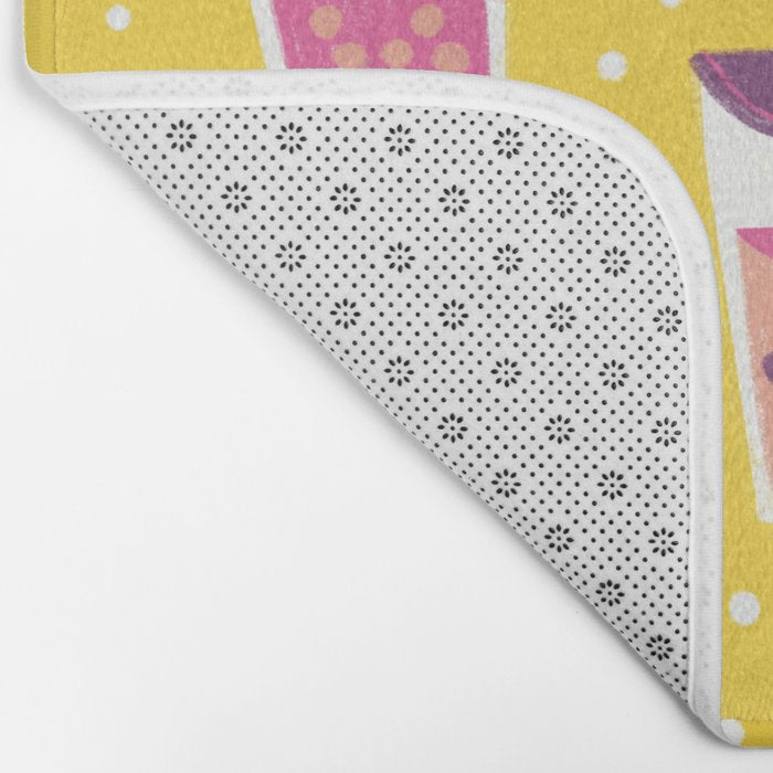 Bubble Tea Boba Pattern Bath Mat Gallery Image 2