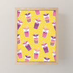 Bubble Tea Boba Pattern Mini Art Print Gallery Image 1