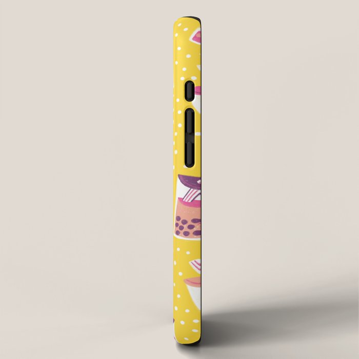 Bubble Tea Boba Pattern iPhone Case Gallery Image 2