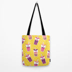 Bubble Tea Boba Pattern Tote Bag Gallery Image 2