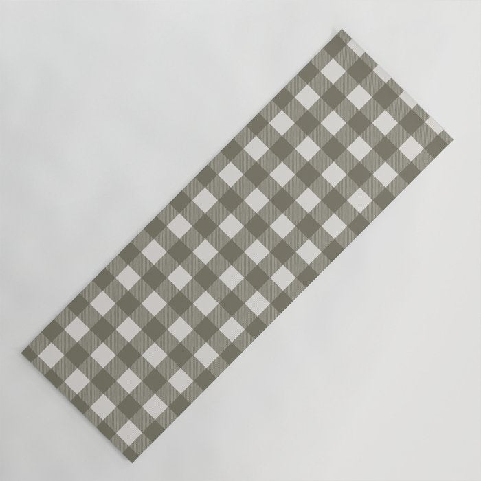 Gingham Cloth / Olive Checks Yoga Mat Gallery Image 1