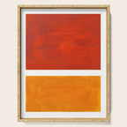 Burnt Orange Yellow Ochre Mid Century Modern Abstract Minimalist Rothko Color Field Squares Serving Tray Gallery Image 1