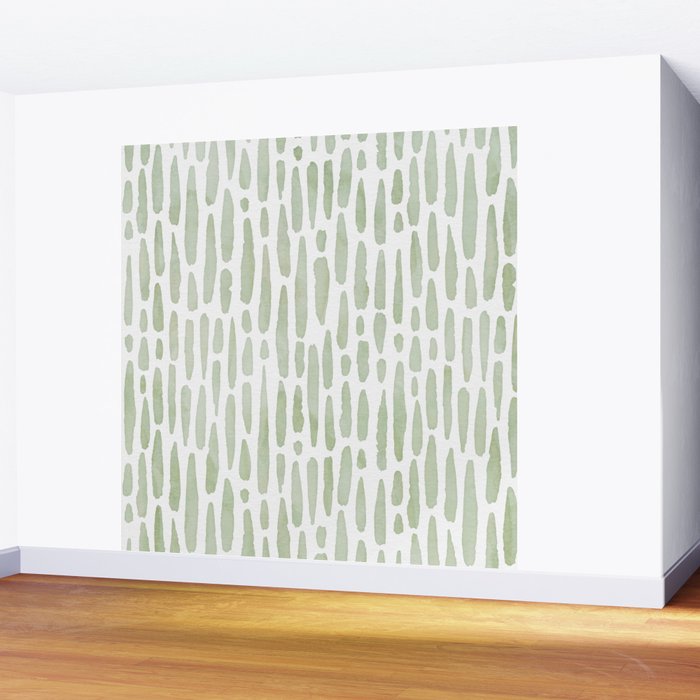 Sage Green Wall Mural Gallery Image 2