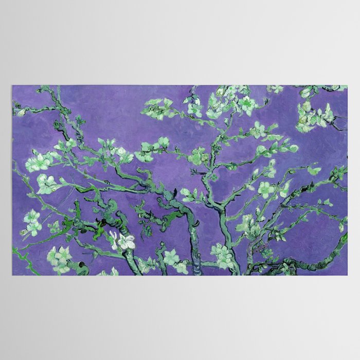 Vincent van Gogh "Almond Blossoms" (edited purple) Tablecloth Gallery Image 2