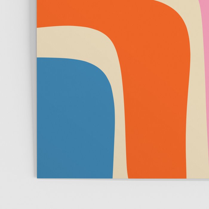 Palm Springs Colorful Abstract Pattern Blue Green Orange Yellow Pink Beige Poster Gallery Image 3