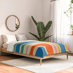 Palm Springs Colorful Abstract Pattern Blue Green Orange Yellow Pink Beige Comforter Gallery Image 2