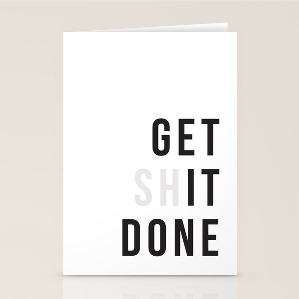 Get Sh(it) Done // Get Shit Done Stationery Card Gallery Image 1
