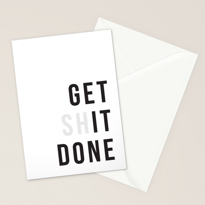 Get Sh(it) Done // Get Shit Done Stationery Card Gallery Image 2