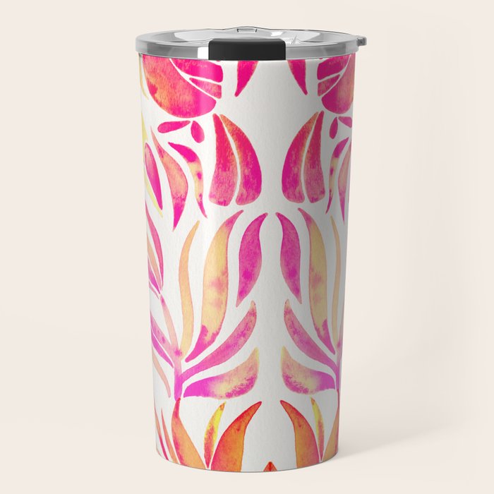 Tropical Toucans - Pink & Melon OmbrÃ© Travel Mug Gallery Image 1