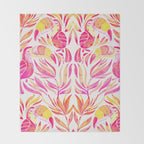 Tropical Toucans - Pink & Melon OmbrÃ© Throw Blanket Gallery Image 2
