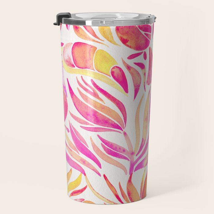 Tropical Toucans - Pink & Melon OmbrÃ© Travel Mug Gallery Image 3