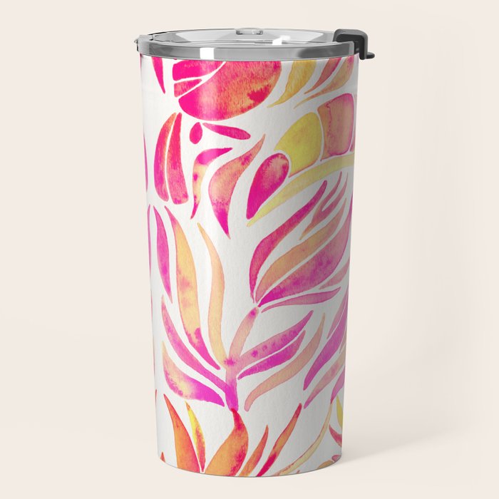 Tropical Toucans - Pink & Melon OmbrÃ© Travel Mug Gallery Image 2