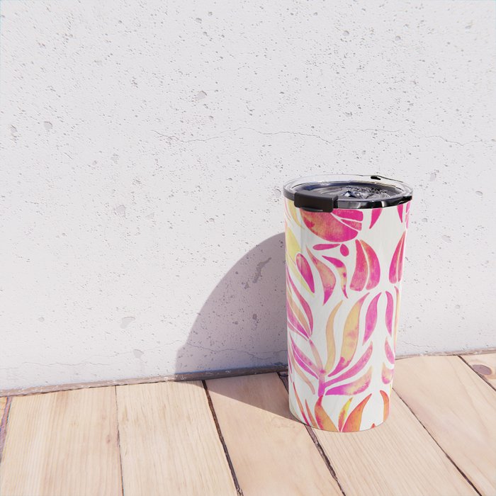 Tropical Toucans - Pink & Melon OmbrÃ© Travel Mug Gallery Image 4