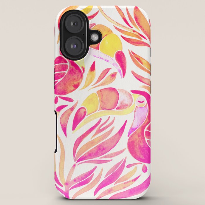 Tropical Toucans - Pink & Melon OmbrÃ© iPhone Case Gallery Image 5