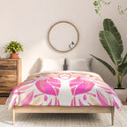 Tropical Toucans - Pink & Melon OmbrÃ© Comforter Gallery Image 3