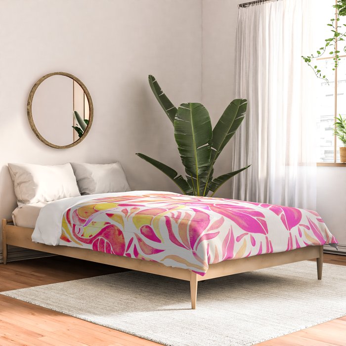Tropical Toucans - Pink & Melon OmbrÃ© Comforter Gallery Image 2