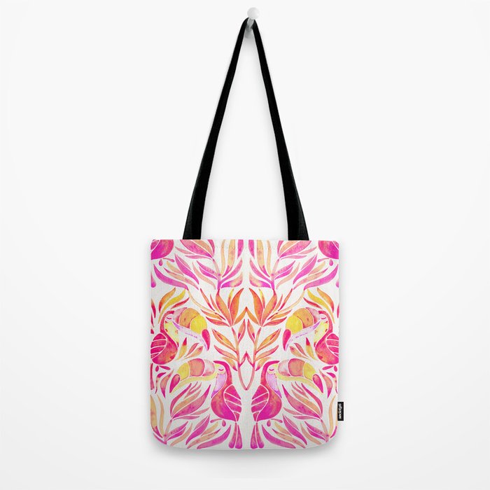 Tropical Toucans - Pink & Melon OmbrÃ© Tote Bag Gallery Image 2