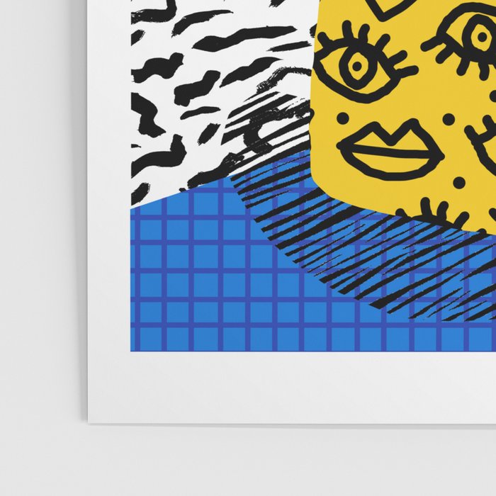 Totes magoats - memphis throwback retro house plant squiggle dot polka dot neon 1980s 80s style art Poster Gallery Image 3