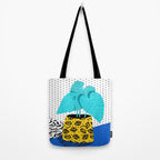 Totes magoats - memphis throwback retro house plant squiggle dot polka dot neon 1980s 80s style art Tote Bag Gallery Image 2